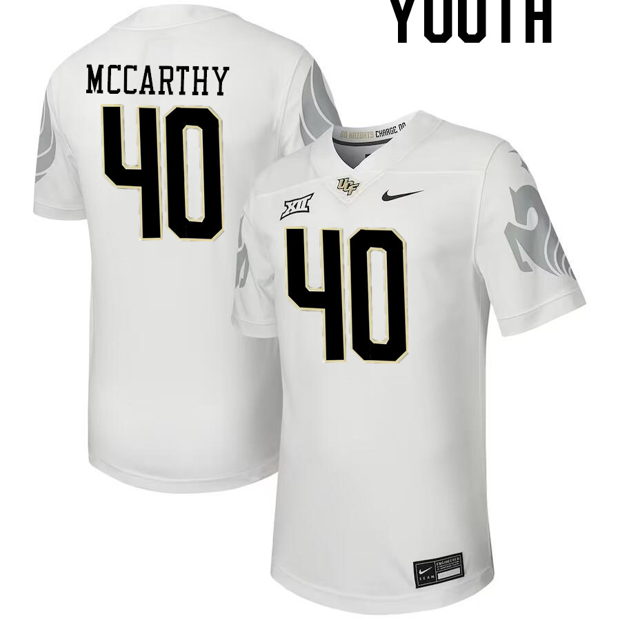 Youth #40 Mitch McCarthy UCF Knights Big 12 Conference College Football Jerseys Stitched-Black